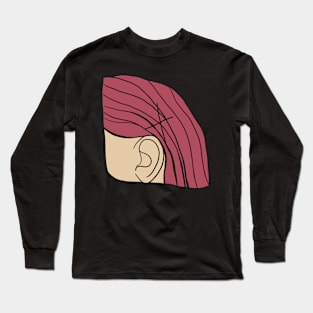 Girl hairpin pink hair Long Sleeve T-Shirt